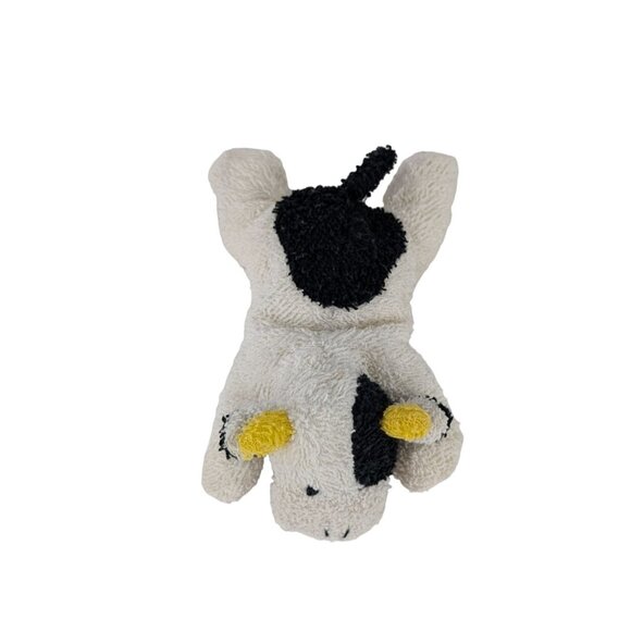 Russ Home Buddies Biff Cow #4163 Black White 7" Stuffed Animal Terry Cloth Vtg - Picture 2 of 7